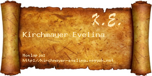 Kirchmayer Evelina névjegykártya
